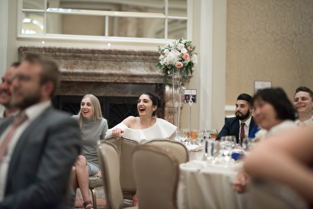 Wedding speeches at Grand America Hotel by Elisha Braithwaite Photography