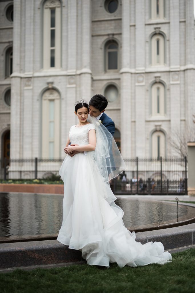 Artistic Spring Wedding at Temple Square by Elisha Braithwaite Photography