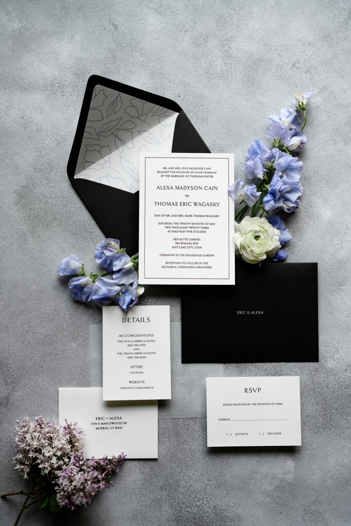 wedding stationary by anna black co.