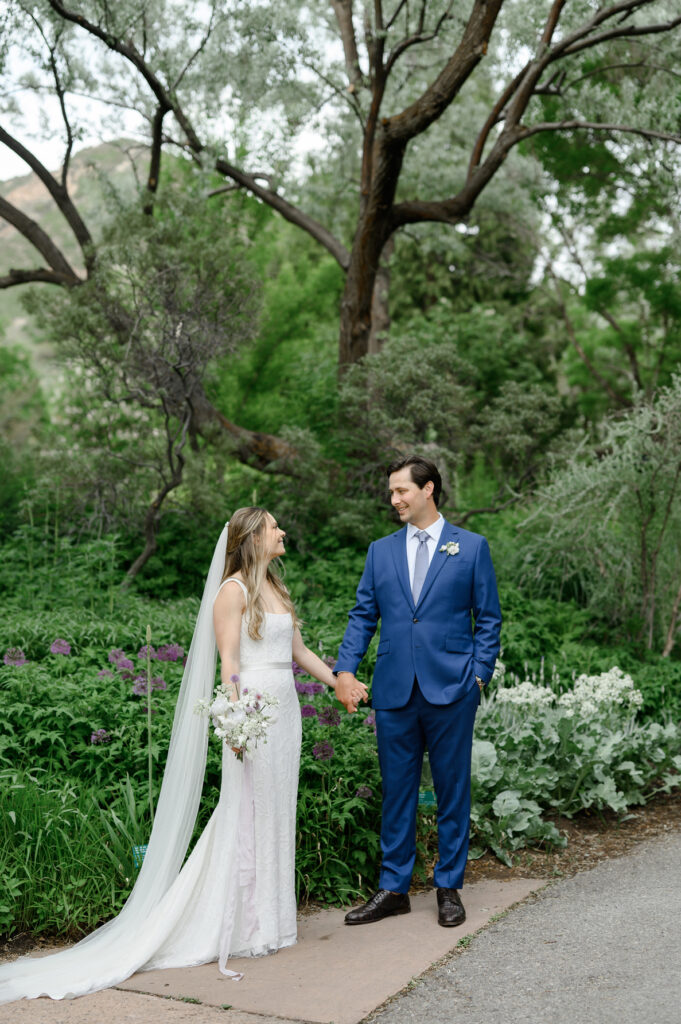 spring wedding at red butte gardens in utah