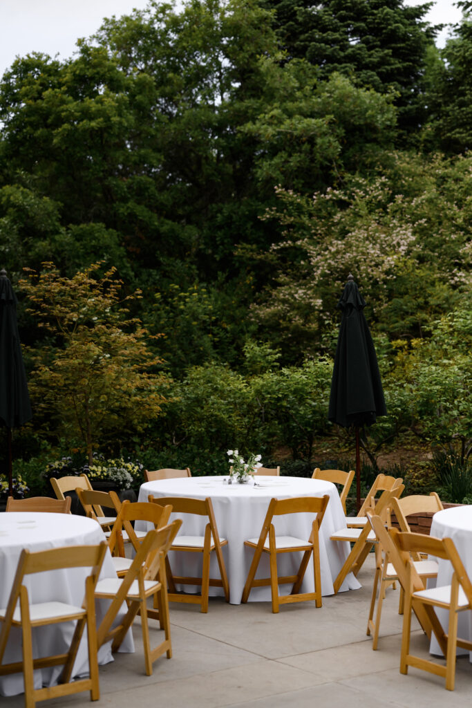 wedding table at red butte gardens