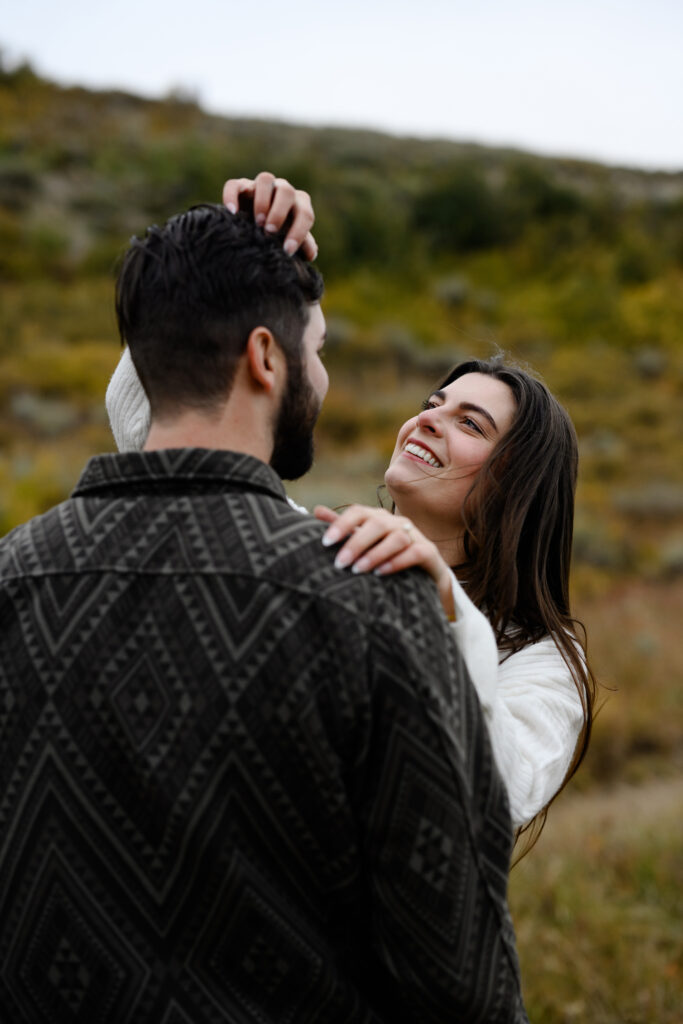 A couple together in the Park City Mountains