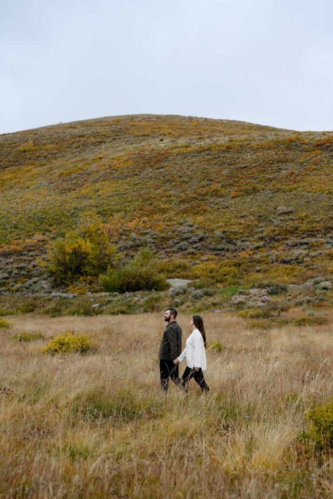 A couple together in the Park City Mountains