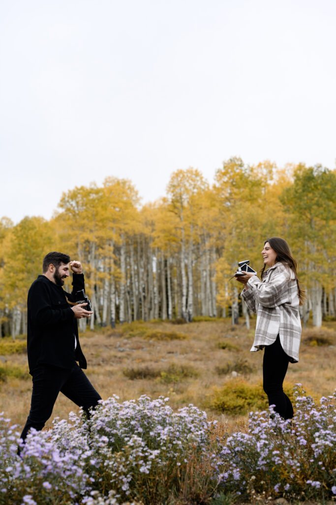 A copule together in the Park City mountains