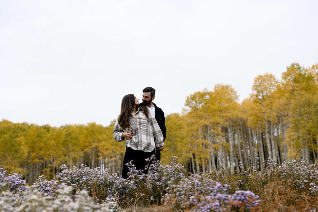 A copule together in the Park City aspens