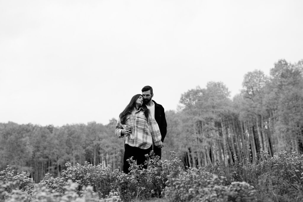 A couple together in the Park City Mountains