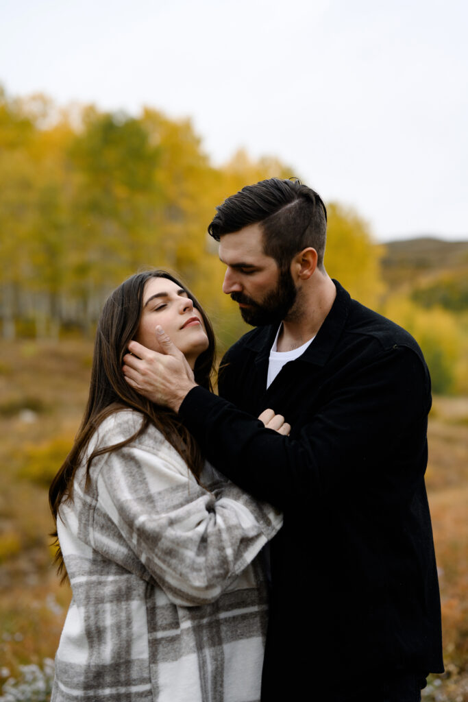 A couple together in the Park City Mountains