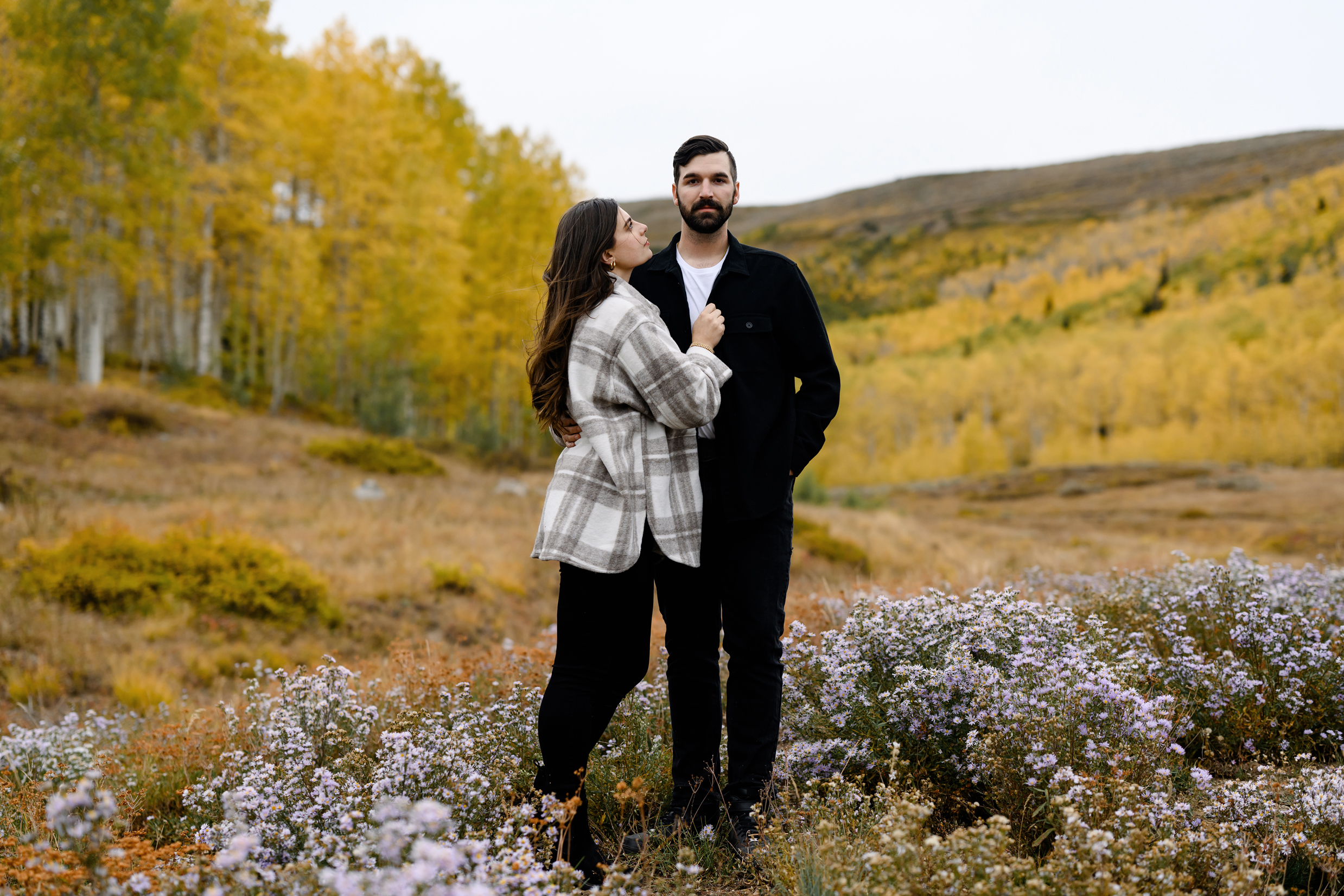 A couple together in the Park City Mountains