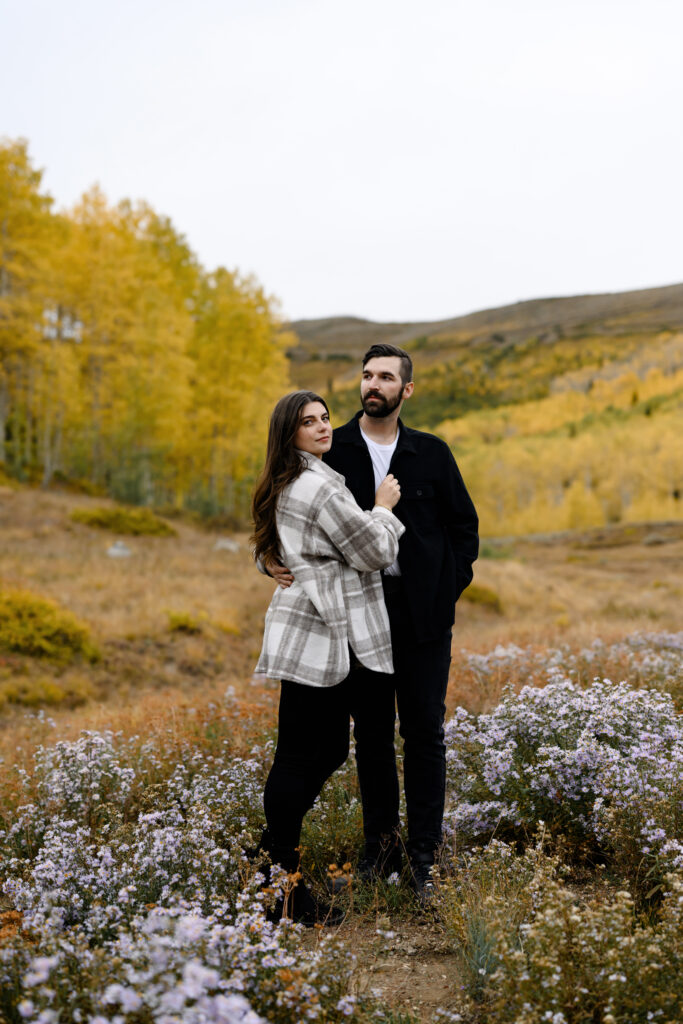 A couple together in the Park City Mountains