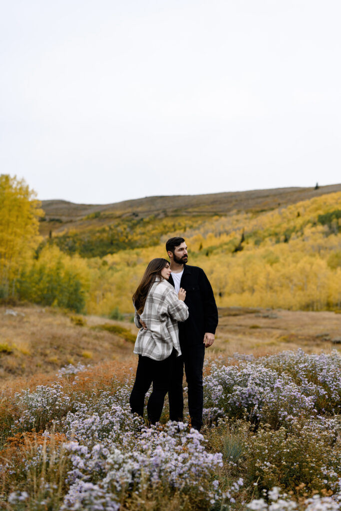 A couple together in the Park City Mountains