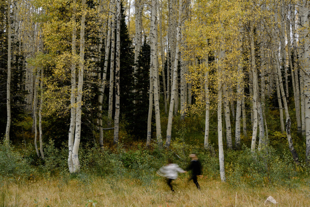 Blurry photo of a couple in Park City Utah